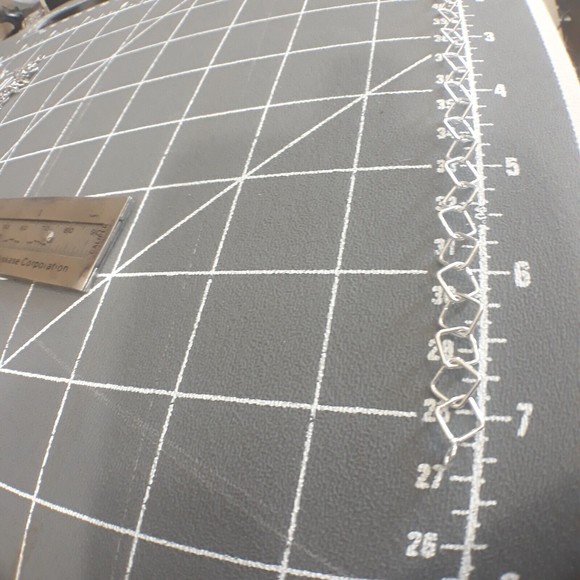 NEW Sterling Silver Bracelet Geometric Square Links 7.25"L Bracelet - 3g - Picture 5 of 6